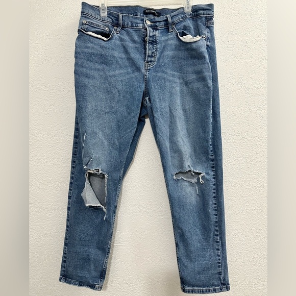 Calvin Klein ripped buttonfly jeans size 32 - Picture 1 of 6